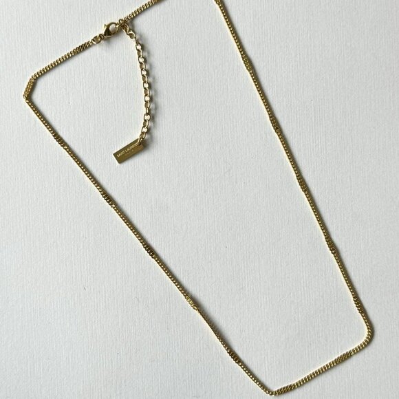 Saint Laurent Paris Gold Link Adjustable Chain/Necklace - Picture 2 of 8